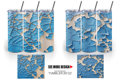 Tumbler Wrap Blue Peel Texture Sublimation artnoy 