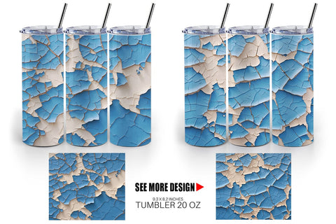 Tumbler Wrap Blue Peel Texture Sublimation artnoy 