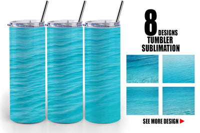 Tumbler Wrap Blue Sea Sublimation artnoy 