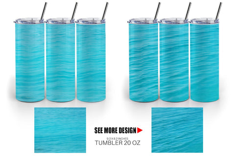 Tumbler Wrap Blue Sea Sublimation artnoy 