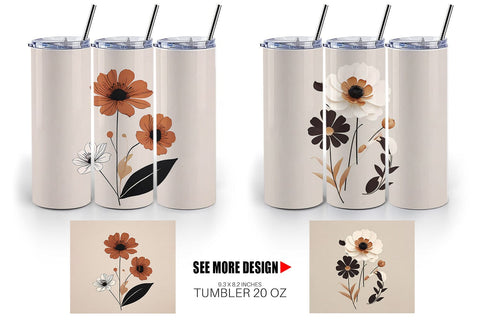 Tumbler Wrap Boho Flower Sublimation artnoy 