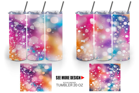 Tumbler Wrap Bokeh Effect Sublimation artnoy 