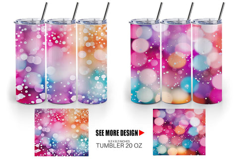 Tumbler Wrap Bokeh Effect Sublimation artnoy 