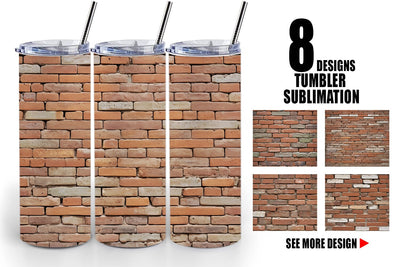 Tumbler Wrap Brick Wall Sublimation artnoy 