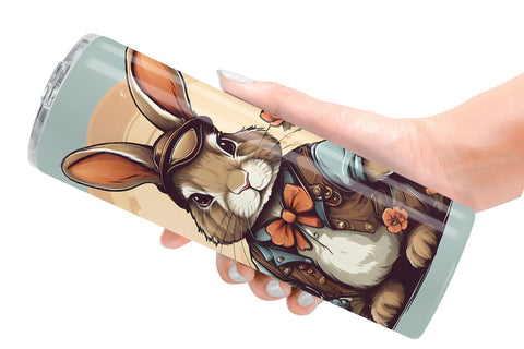 Tumbler Wrap Bunny and Flower Sublimation artnoy 
