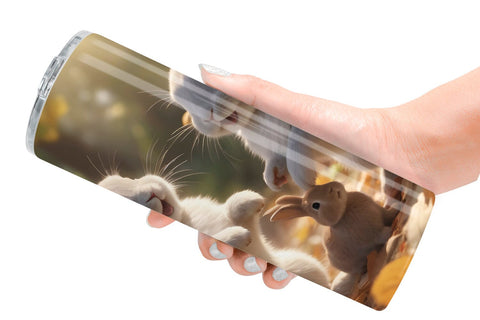 Tumbler Wrap Bunny on Summer Sublimation artnoy 