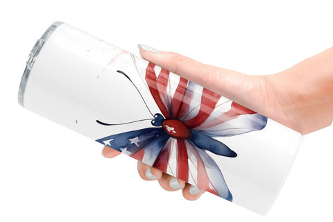 Tumbler Wrap Butterfly 4th of July Sublimation artnoy 