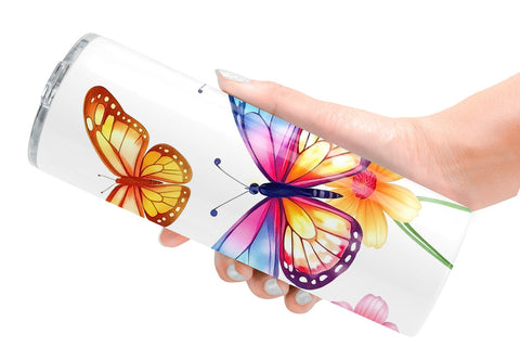 Tumbler Wrap Butterfly and Flower Sublimation artnoy 