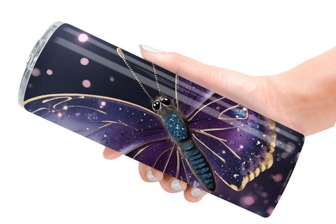 Tumbler Wrap Butterfly Glitter Sublimation artnoy 