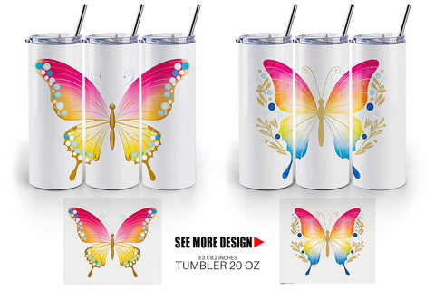 Tumbler Wrap Butterfly Sublimation artnoy 