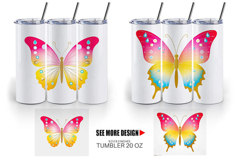 Tumbler Wrap Butterfly Sublimation artnoy 