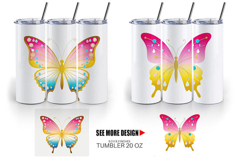 Tumbler Wrap Butterfly Sublimation artnoy 