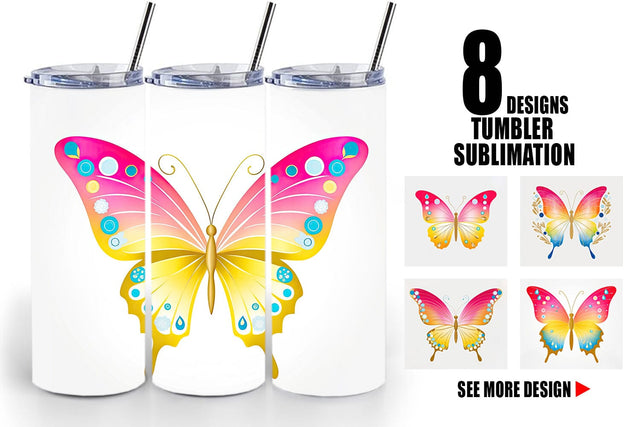Tumbler Wrap Butterfly Sublimation artnoy 