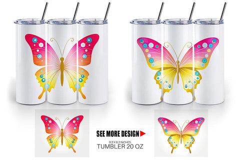 Tumbler Wrap Butterfly Sublimation artnoy 