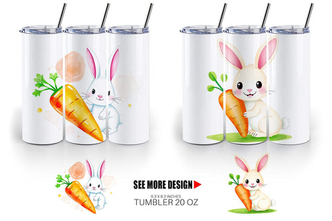 Tumbler Wrap Carrot Bunny Sublimation artnoy 
