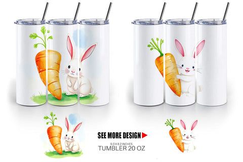 Tumbler Wrap Carrot Bunny Sublimation artnoy 