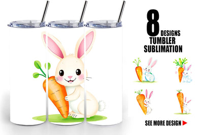 Tumbler Wrap Carrot Bunny Sublimation artnoy 