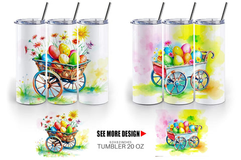 Tumbler Wrap Cart Easter Sublimation artnoy 
