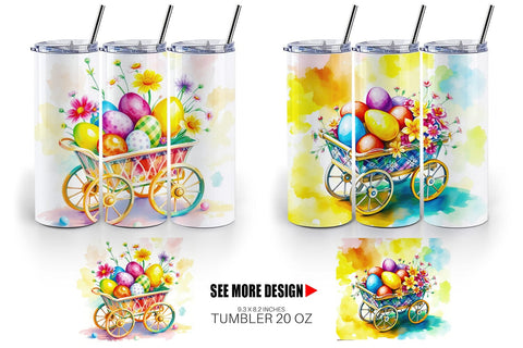 Tumbler Wrap Cart Easter Sublimation artnoy 