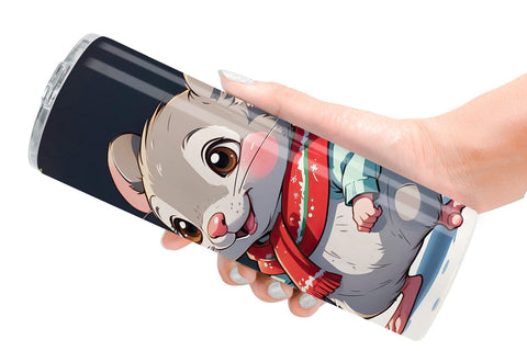 Tumbler Wrap Cartoon Christmas Mouse Sublimation artnoy 
