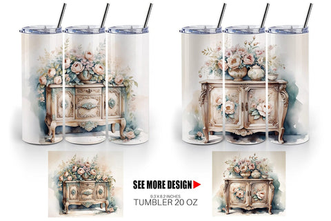 Tumbler Wrap Carved Furniture Sublimation artnoy 