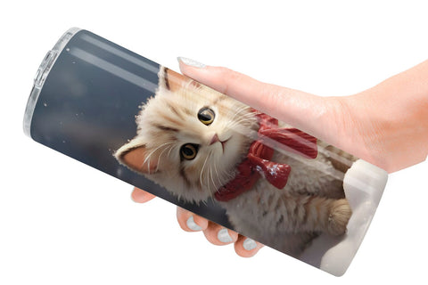Tumbler Wrap Cat Christmas Sublimation artnoy 