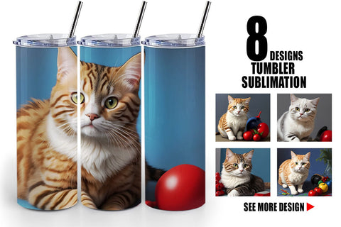 Tumbler Wrap Cat Noel Sublimation artnoy 