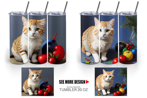Tumbler Wrap Cat Noel Sublimation artnoy 