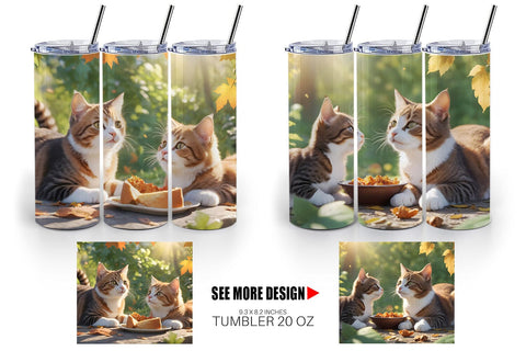 Tumbler Wrap Cat on Summer Sublimation artnoy 