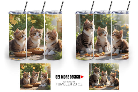 Tumbler Wrap Cat on Summer Sublimation artnoy 