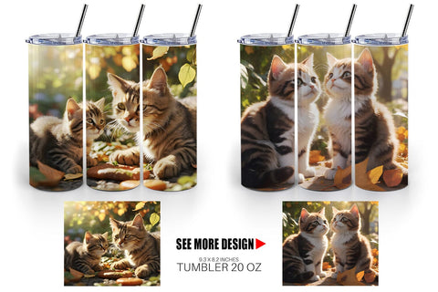 Tumbler Wrap Cat on Summer Sublimation artnoy 
