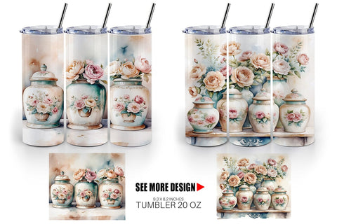 Tumbler Wrap Ceramic Cookie Jar Sublimation artnoy 
