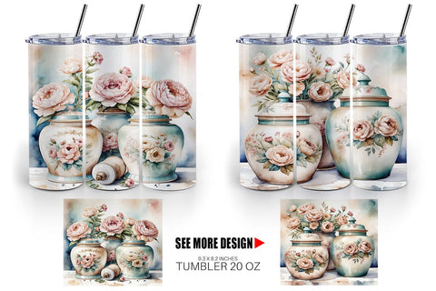 Tumbler Wrap Ceramic Cookie Jar Sublimation artnoy 