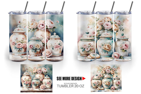 Tumbler Wrap Ceramic Cookie Jar Sublimation artnoy 