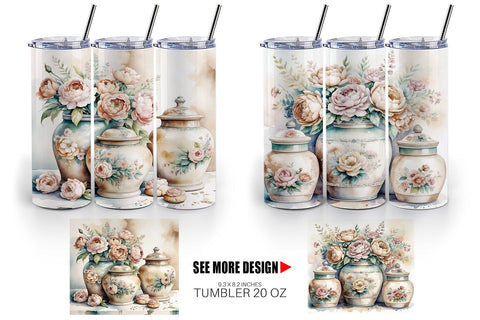 Tumbler Wrap Ceramic Cookie Jar Sublimation artnoy 