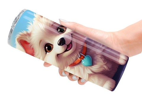 Tumbler Wrap Charming Baby Dog Sublimation artnoy 