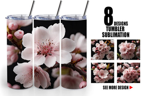 Tumbler Wrap Cherry Blossom Sublimation artnoy 