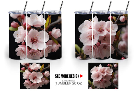 Tumbler Wrap Cherry Blossom Sublimation artnoy 