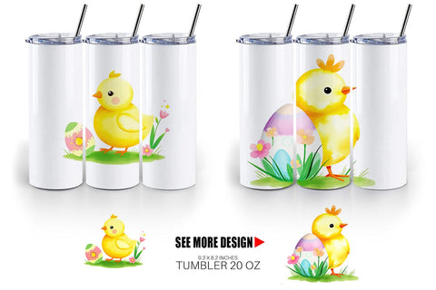 Tumbler Wrap Chick and Egg Sublimation artnoy 