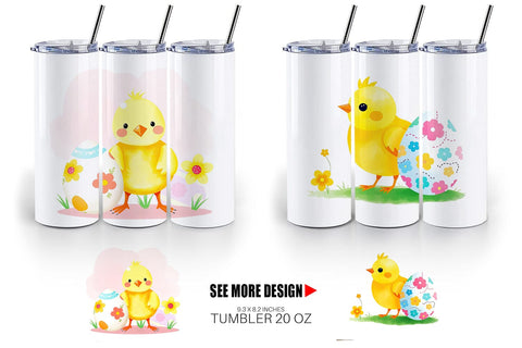 Tumbler Wrap Chick and Egg Sublimation artnoy 