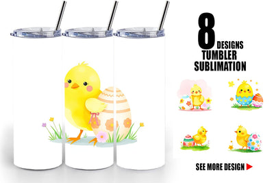 Tumbler Wrap Chick and Egg Sublimation artnoy 