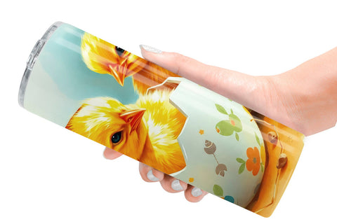 Tumbler Wrap Chicks in Eggs Sublimation artnoy 
