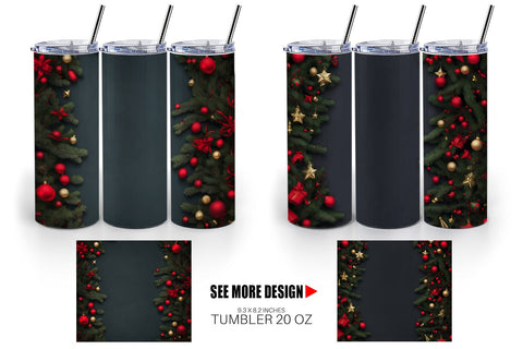 Tumbler Wrap Christmas Background Sublimation artnoy 