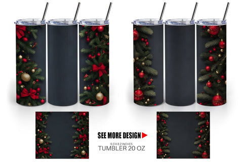 Tumbler Wrap Christmas Background Sublimation artnoy 