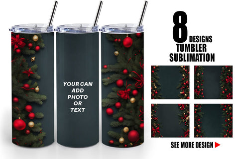 Tumbler Wrap Christmas Background Sublimation artnoy 