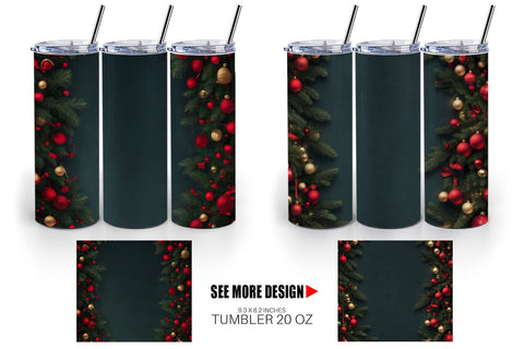 Tumbler Wrap Christmas Background Sublimation artnoy 