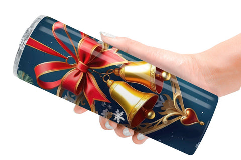 Tumbler Wrap Christmas Bells Sublimation artnoy 