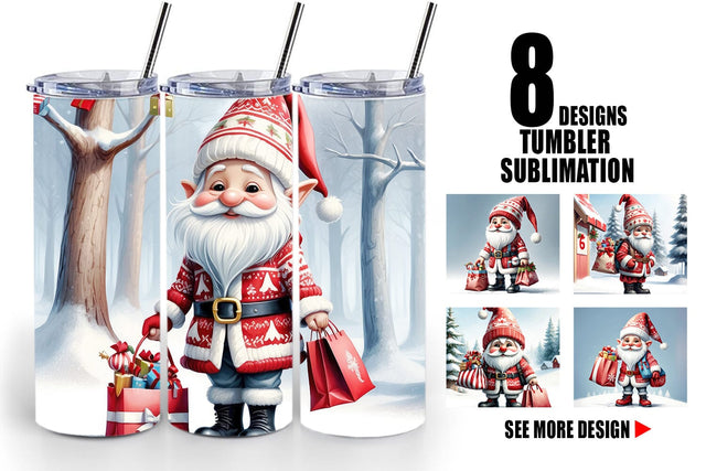 Tumbler Wrap Christmas Elf Sublimation artnoy 