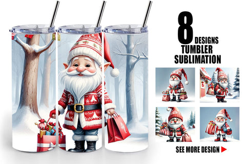 Tumbler Wrap Christmas Elf Sublimation artnoy 