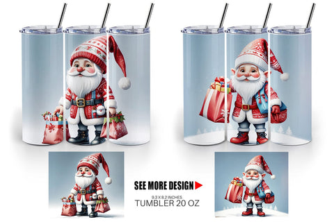 Tumbler Wrap Christmas Elf Sublimation artnoy 